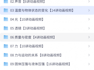 初中爆笑物理全套144集