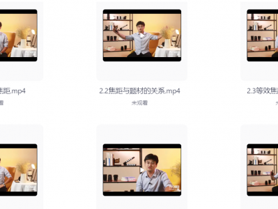 相机基础入门课